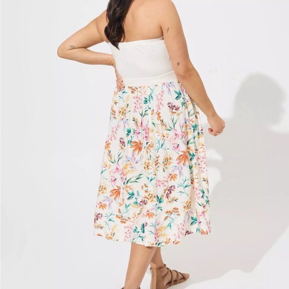 NWT TORRID Floral Strapless Dress - Picture 3 of 7